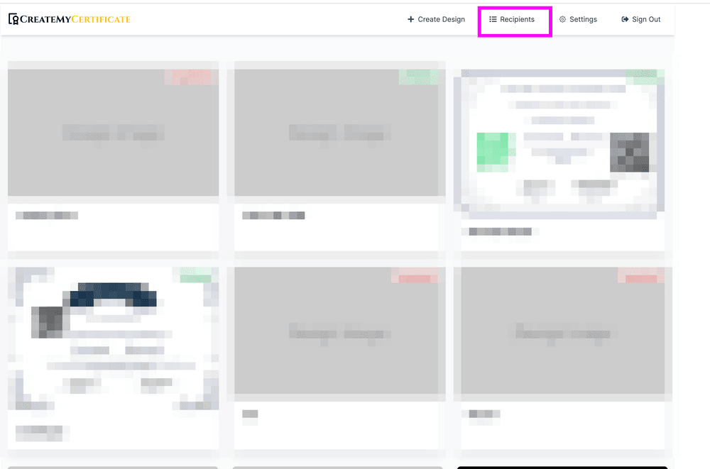 Main menu Navigation