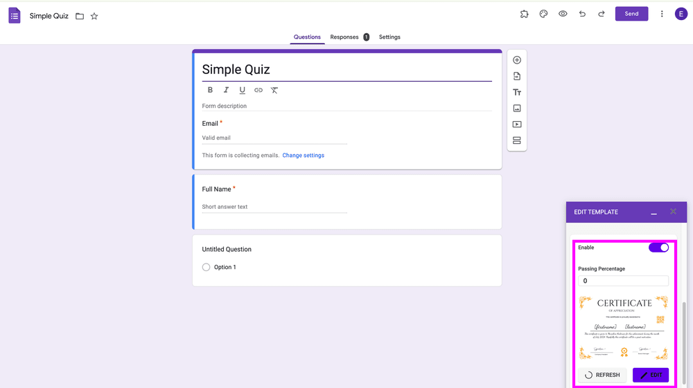 Activate Certificate
